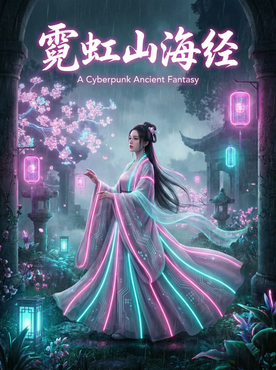 宫下玲奈 古风奇缘短剧 - 霓虹山海经海报